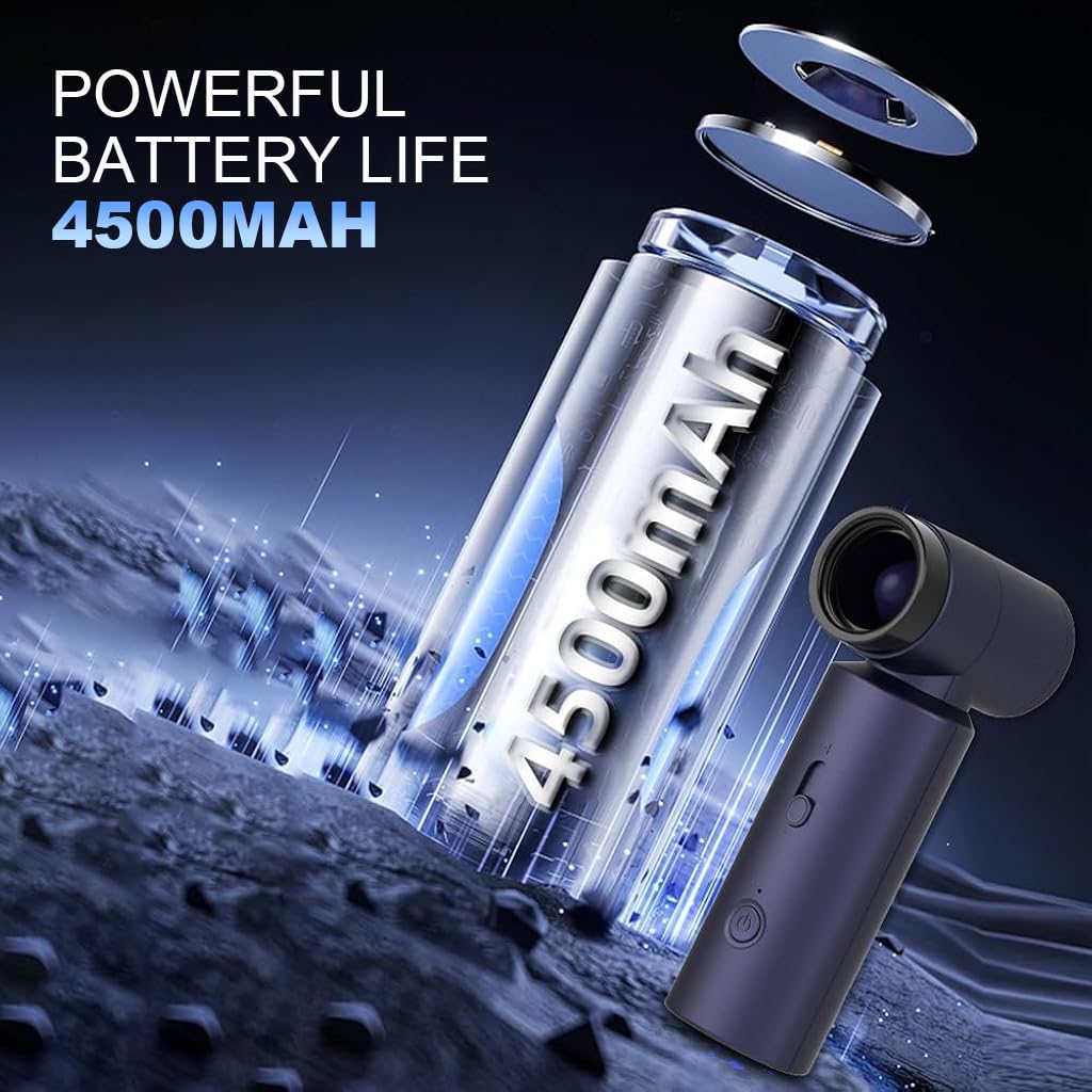 Verilux® Electric Air Blower USB Cordless Air Blower Strong Turbo Motor 80000Rpm Mini Air Blower Multifunctional Outdoor USB Fan Car Interior Air Blower Machine Blower Air Blower Cleaner for Home Car Verilux® Electric Air Blower USB Cordless Air Blower Strong Turbo Motor 80000Rpm Mini Air Blower Multifunctional Outdoor USB Fan Car Interior Air Blower Machine Blower Air Blower Cleaner for Home Car